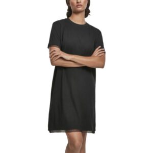 Urban Classics Ladies - Boxy Lace Hem Kleid schwarz