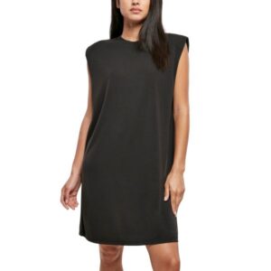 Urban Classics Ladies - Modal Padded Shoulder Kleid schwarz