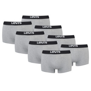 Levi's Solid Basic Herren Boxershorts Unterwäsche aus Bio-Baumwolle im 8er Pack