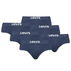Levi's Solid Basic Herren Slips Unterwäsche aus Bio-Baumwolle im 6er Pack
