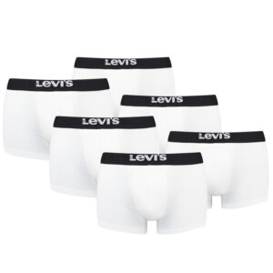 Levi's Solid Basic Herren Boxershorts Unterwäsche aus Bio-Baumwolle im 6er Pack