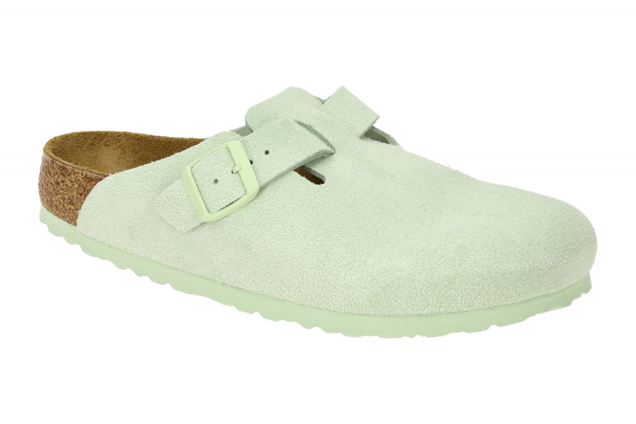 Birkenstock BOSTON 1026774 hell-gr?n - bequeme Pantolette f?r Damen 1 Birkenstock BOSTON 1026774 hell-gr?n - bequeme Pantolette f?r Damen