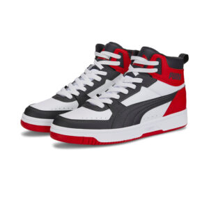 Puma Rebound JOY High Top Herren Sneaker Sportschuh 374765 weiss/grau/rot