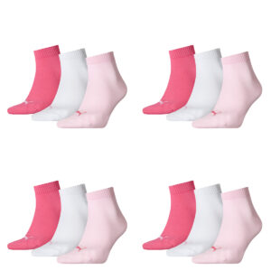 12 Paar Puma Unisex Quarter Socken Sneaker Gr. 35 - 49  für Damen Herren Füßling...