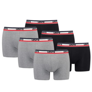 Levi's Sportswear Logo Herren Boxershorts Unterwäsche aus Bio-Baumwolle im 6er P...