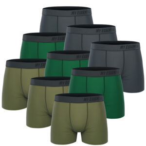 9 er Pack My Essential Clothing Basic Boxershorts Cotton Bio Herren Shorts Unter...