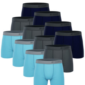 12 er Pack My Essential Clothing Basic Boxershorts Cotton Bio Herren Shorts Unte...