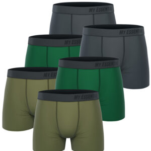 6 er Pack My Essential Clothing Basic Boxershorts Cotton Bio Herren Shorts Unter...