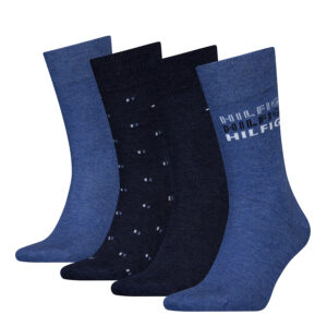 4 Paar Tommy Hilfiger Herren TH Men Giftbox 4P Gr. 39 - 46 Business Socken Gesch...
