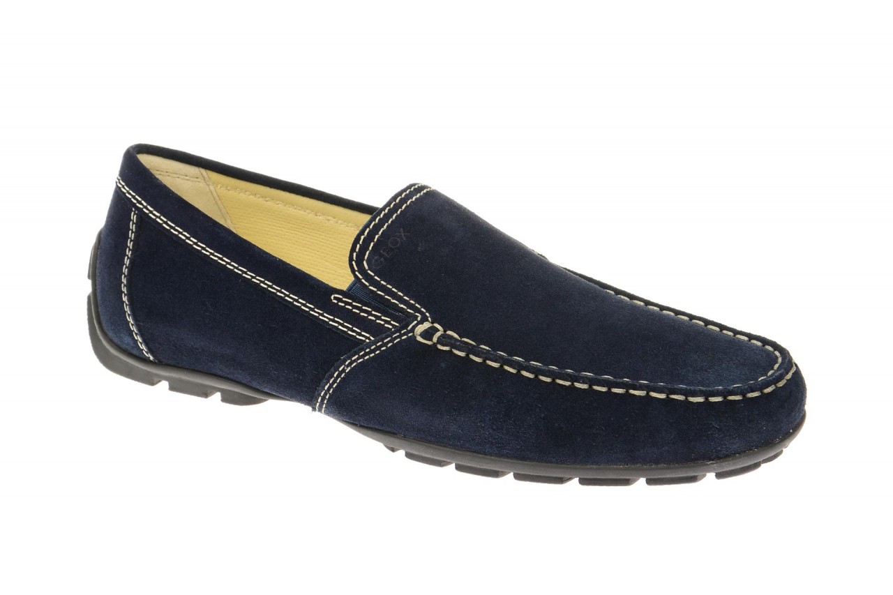 Geox Respira Moner V Mokassin Slipper in dunkelblau Velour 1 Geox Respira Moner V Mokassin Slipper in dunkelblau Velour