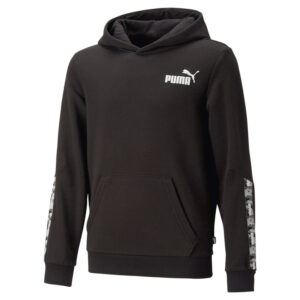 PUMA Ess Tape Camo Hoody Kinder Sweatshirt Kapuzenpullover schwarz 673235