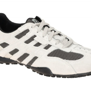 Geox Herren Sneaker U55MNA 02214 C0663 Wei?/Dunkelgrau - atmungsaktiv + wasse...
