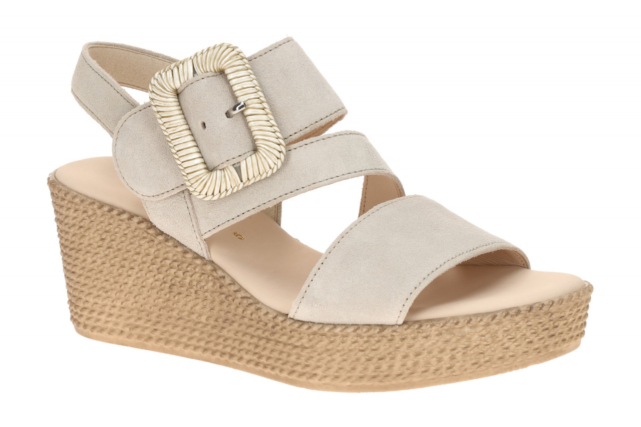 Gabor 84.771 - Damen Sandalette in Grau abetone, Keilabsatz 4,5cm 1 Gabor 84.771 - Damen Sandalette in Grau abetone, Keilabsatz 4,5cm