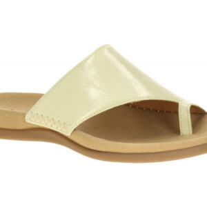 Gabor 83.700.93 Damen Pantoletten Gelb Vanilla Best Fitting Echtleder