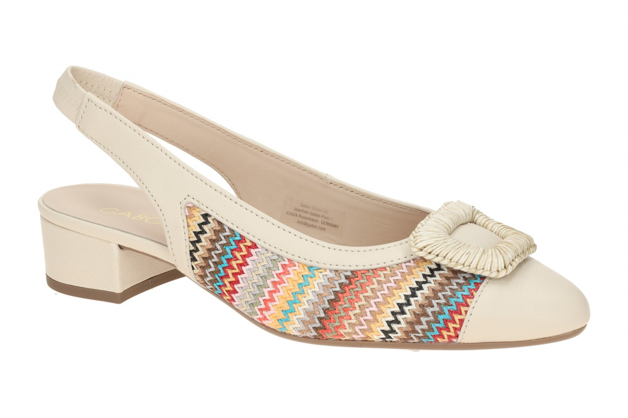 Gabor 81.526.40 Sling Pumps Wei? Multicolour/Panna ZickZack-Muster Blockabsat... 1 Gabor 81.526.40 Sling Pumps Wei? Multicolour/Panna ZickZack-Muster Blockabsat...