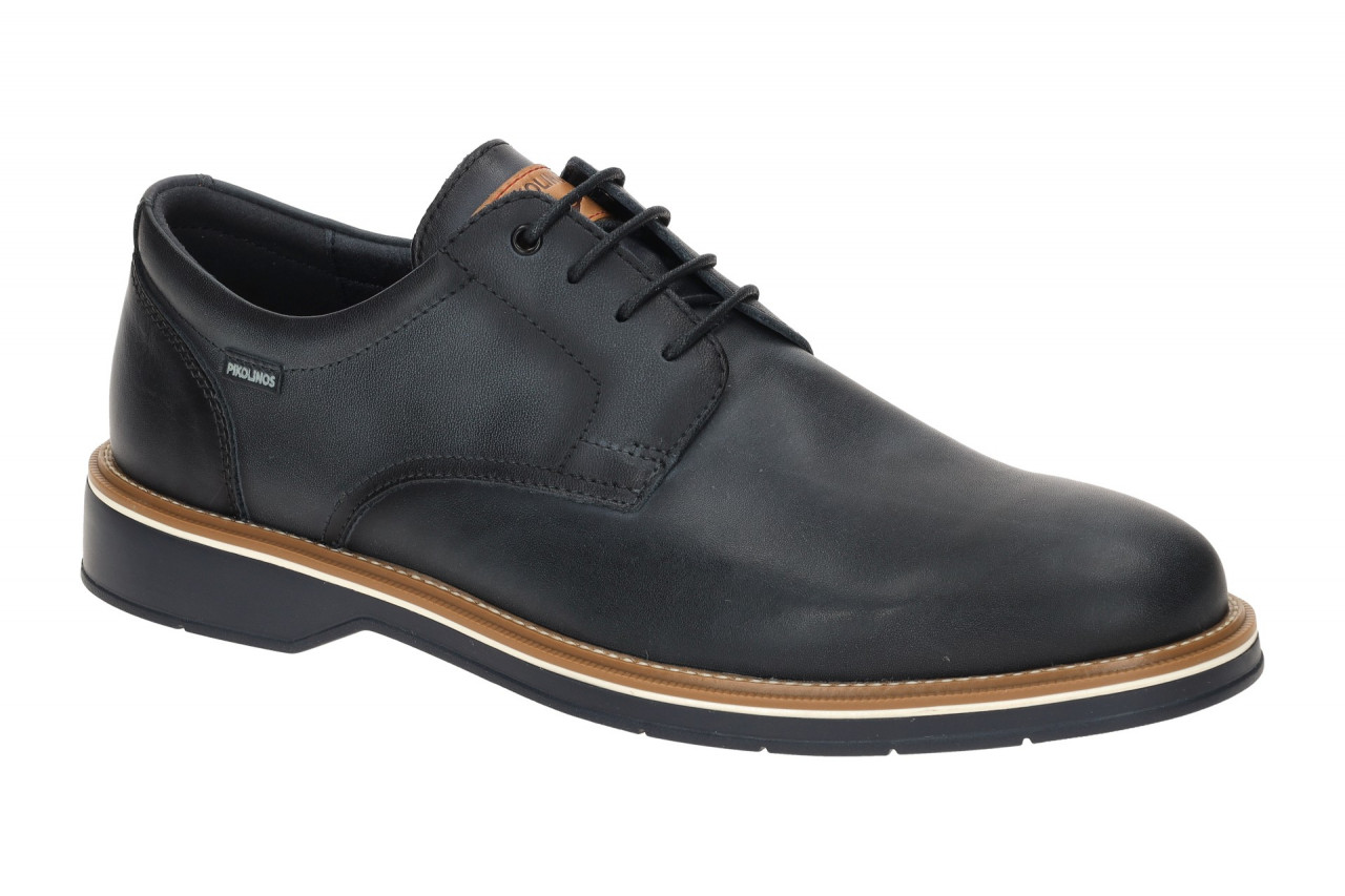 Pikolinos M6W-4311 blue Herren Halbschuhe Echtleder blau & braun Blockabsatz ... 1 Pikolinos M6W-4311 blue Herren Halbschuhe Echtleder blau & braun Blockabsatz ...