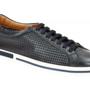 Galizio Torresi 417530A Herrensportliche Halbschuhe blau denim Echtleder Gumm...