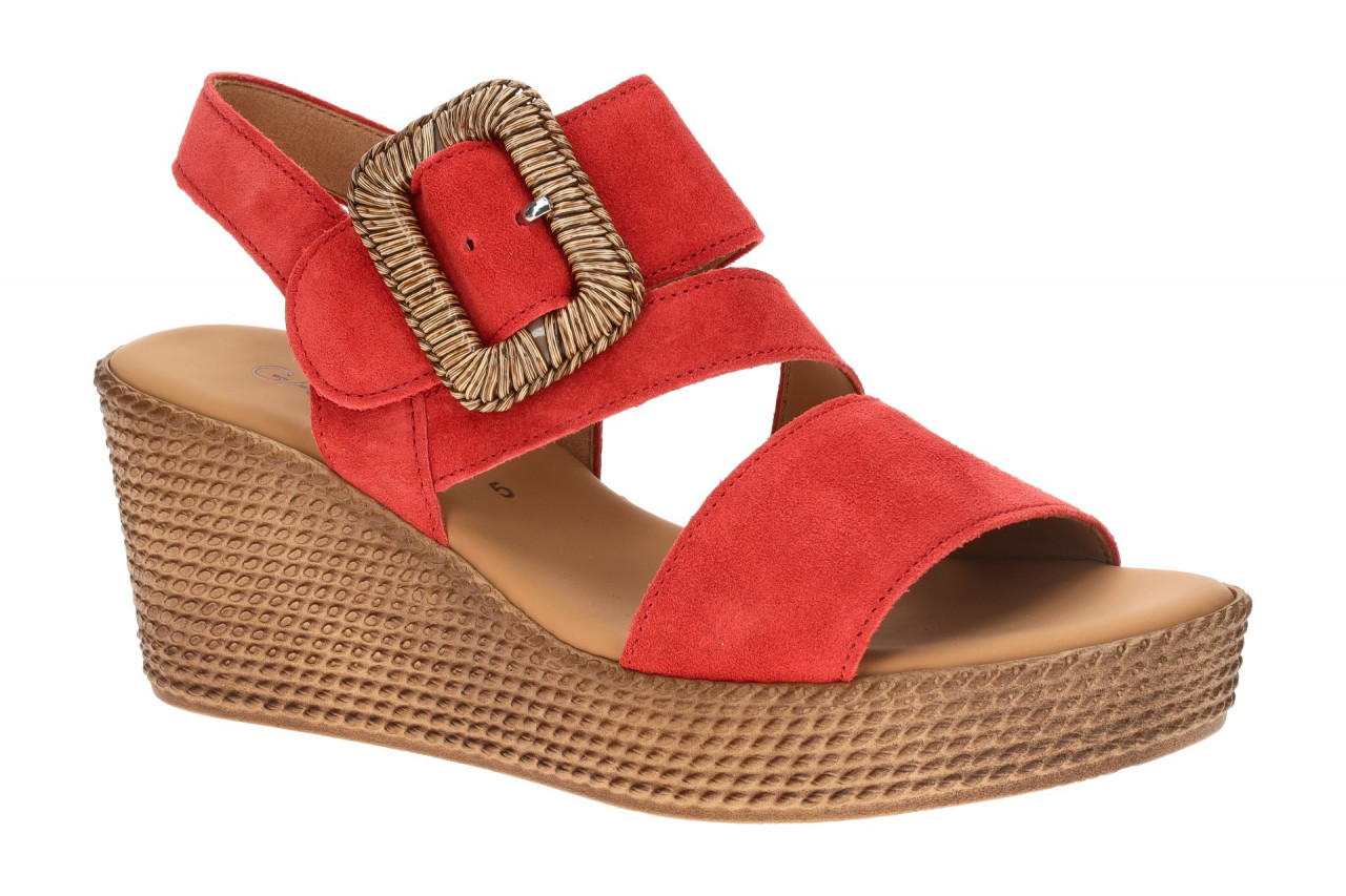 Gabor 84.771 - Damen Sandalette in Rot Chilli - Keilabsatz 4,5cm 1 Gabor 84.771 - Damen Sandalette in Rot Chilli - Keilabsatz 4,5cm