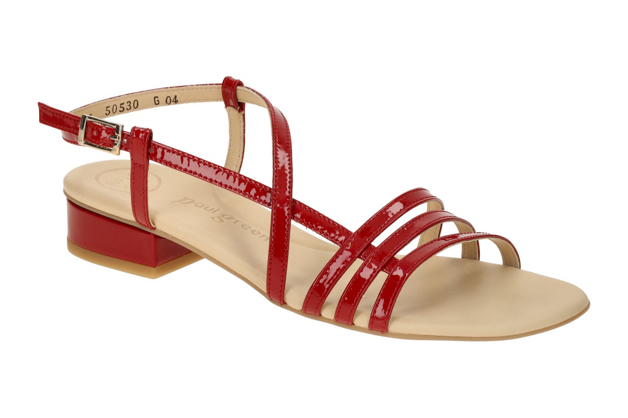 Paul Green Damen Sandalette 7621-15 Riemchen Sandale Rot Lipstick Echtleder F... 1 Paul Green Damen Sandalette 7621-15 Riemchen Sandale Rot Lipstick Echtleder F...