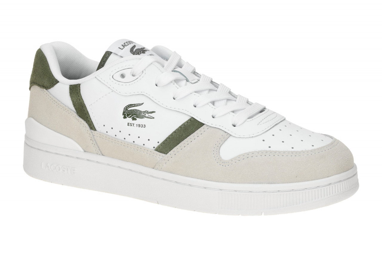 Lacoste Herrenschuhe T-CLIP SET Sneakers wei?/beige/dunkelgr?n 51SMA0168_2H4 1 Lacoste Herrenschuhe T-CLIP SET Sneakers wei?/beige/dunkelgr?n 51SMA0168_2H4