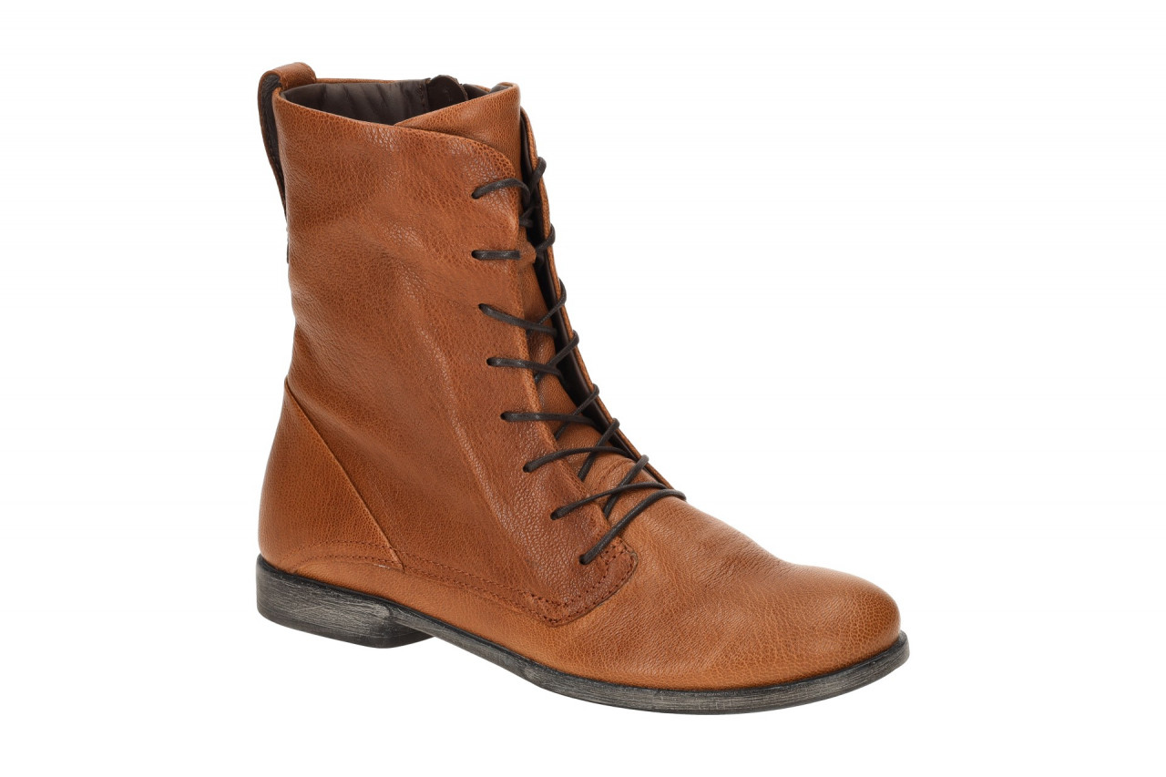 Think 34 AGRAT Damen Stiefeletten cognac Echtleder Blockabsatz 1 Think 34 AGRAT Damen Stiefeletten cognac Echtleder Blockabsatz
