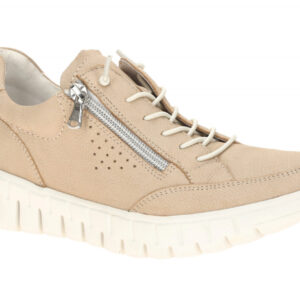 Waldl?ufer 916003 Beige Perl Damenschuhe H-BIRDY bequeme Schn?r-Halbschuhe