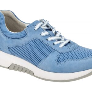 Gabor 46.946.16 ROLLINGSOFT Damen Sneaker blau arktis bequeme Halbschuhe