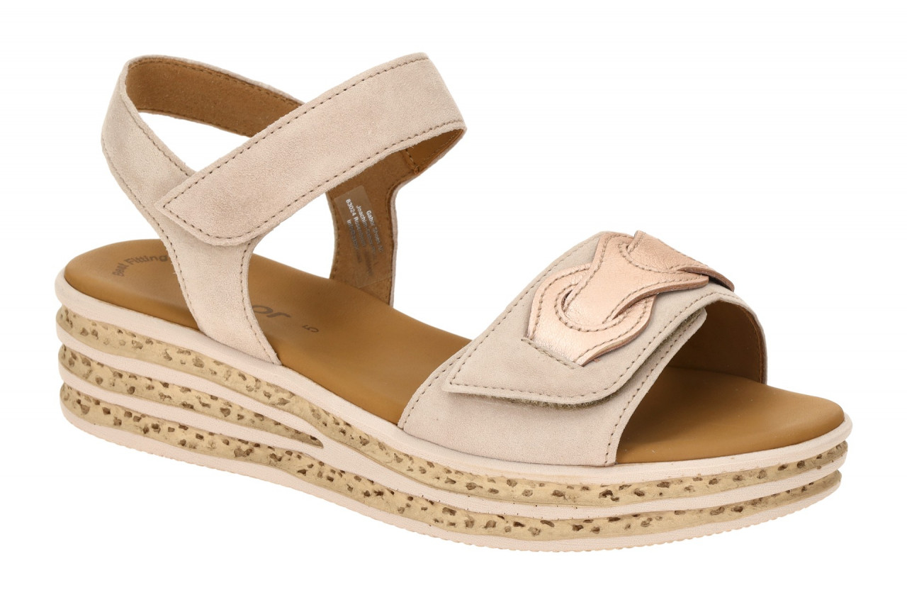 Gabor 64.553.10 Damen Sandalette in rose - rouge mit Keilabsatz 1 Gabor 64.553.10 Damen Sandalette in rose - rouge mit Keilabsatz