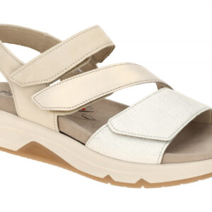 Gabor 66.882.80 Sandaletten beige/wei? silber/braun Keilabsatz 1,5cm_Normalweite