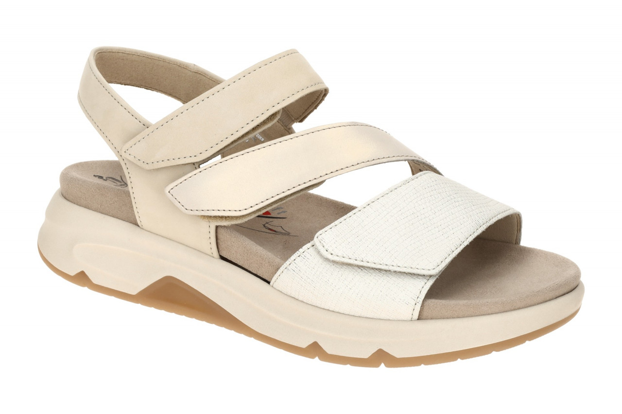 Gabor 66.882.80 Sandaletten beige/wei? silber/braun Keilabsatz 1,5cm_Normalweite 1 Gabor 66.882.80 Sandaletten beige/wei? silber/braun Keilabsatz 1,5cm_Normalweite