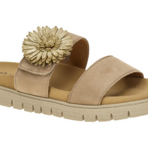 Gabor Damen Pantoletten 83.743 Beige Sand Doppel-Riemen | BEST FITTING