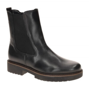 Gabor 72.731 Damen Stiefeletten Schwarz Glattleder Blockabsatz
