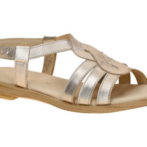 Gabor 85.500 - Damen Sandalette grau puder gl?nzend BEST FITTING