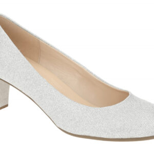 Gabor 01.400 Silber Damenschuhe Pumps Metallic Glitzer Absatzh?he 5cm