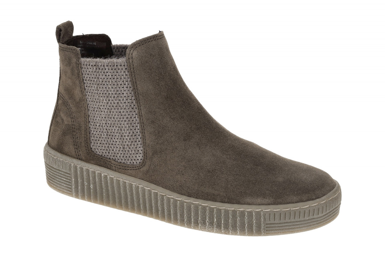 Gabor Damen Stiefeletten 73.731 - Braun Mohair Chelsea-Boots mit Keilabsatz 1 Gabor Damen Stiefeletten 73.731 - Braun Mohair Chelsea-Boots mit Keilabsatz