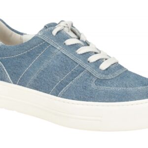 Paul Green Damen Sneaker 5230-075 PG 5230 Blau Denim Veloursleder Textil Frot...