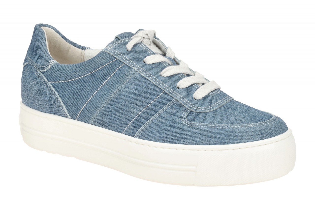 Paul Green Damen Sneaker 5230-075 PG 5230 Blau Denim Veloursleder Textil Frot... 1 Paul Green Damen Sneaker 5230-075 PG 5230 Blau Denim Veloursleder Textil Frot...
