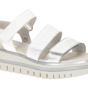 Gabor 84.620.21 Damen Sandalette wei? silber metallic Best Fitting
