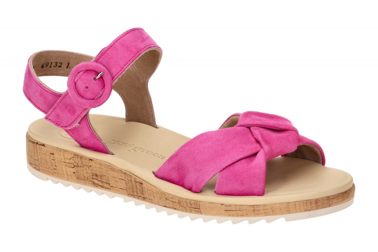 Paul Green Damen Sandalette 6105-04x flamingo - Echtleder - Klettverschluss -... 1 Paul Green Damen Sandalette 6105-04x flamingo - Echtleder - Klettverschluss -...
