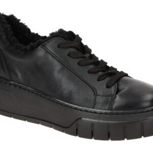Gabor 73.221.27 Damen Halbschuhe Sneaker Plateau Schwarz - Lammnappa XL-Extra...