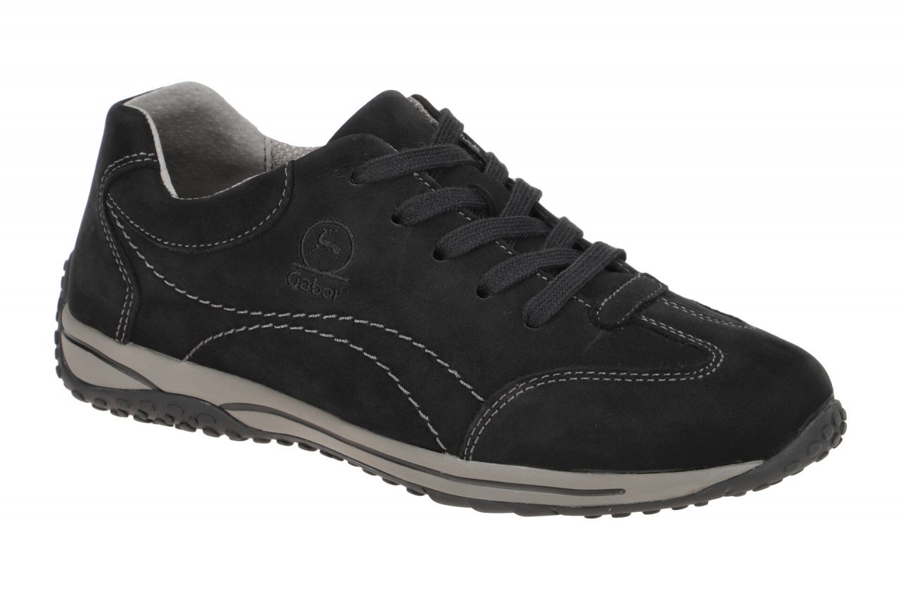 Gabor 06.385.47 FLORENZ Comfort Damen Schn?r-Halbschuhe Schwarz Nubuk 1 Gabor 06.385.47 FLORENZ Comfort Damen Schn?r-Halbschuhe Schwarz Nubuk