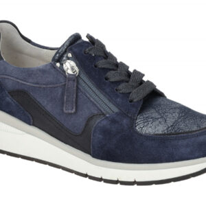 Gabor 66.307.66 Damen Sneaker Halbschuhe marine/jeans K-Weite flach OptiFit