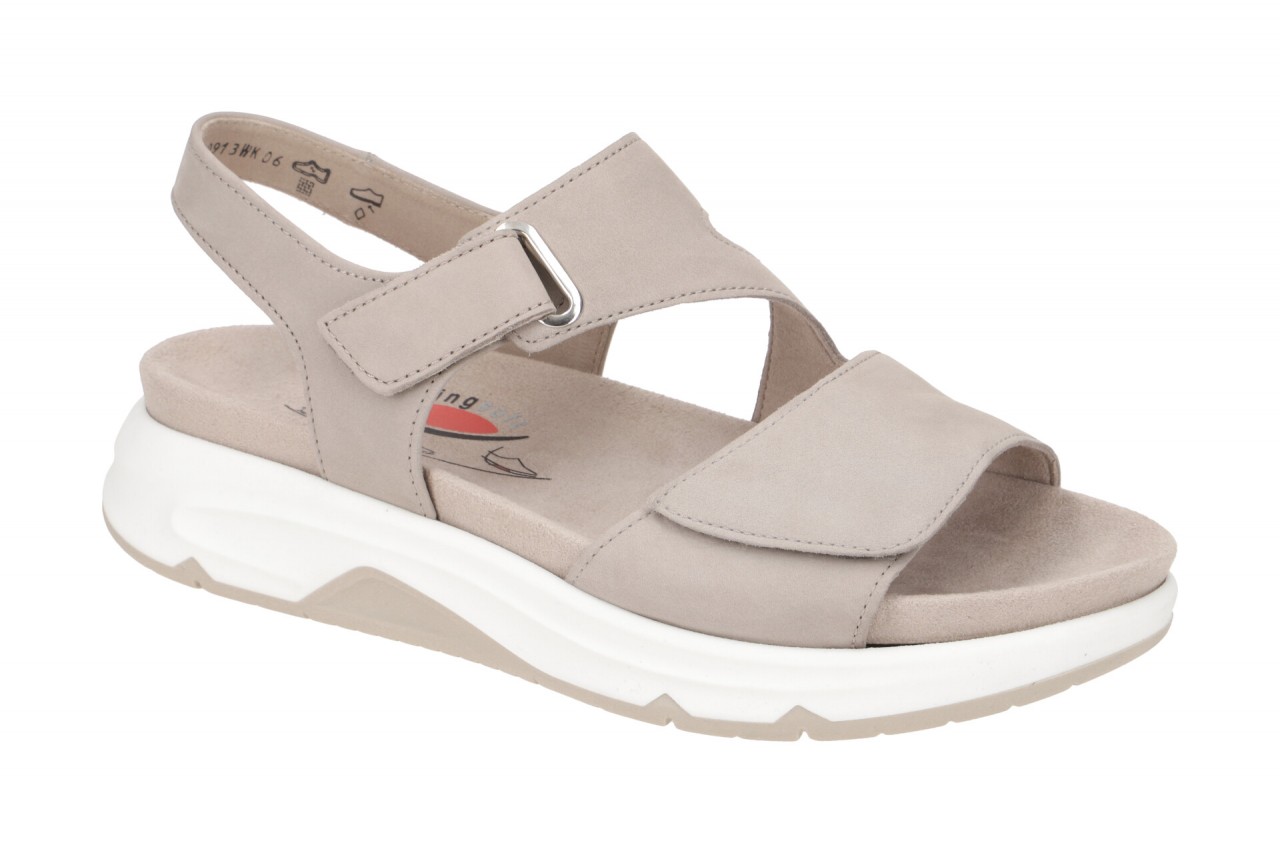 Gabor 86.885 ROLLINGSOFT Damen Sandale Grau Leinen Gummisohle Klettverschluss 1 Gabor 86.885 ROLLINGSOFT Damen Sandale Grau Leinen Gummisohle Klettverschluss