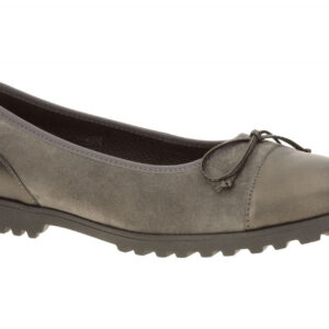 Gabor 3007.01.005 Damen Ballerinas taupe Grau Mix Velourleder - Gummisohle - ...