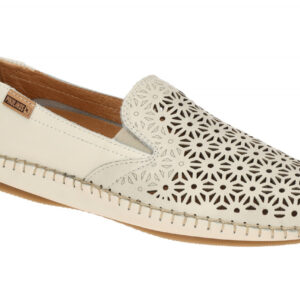 Pikolinos 578-4907 JEREZ Damen Slipper Wei? nata Echtleder bequem Gummi-Sohle