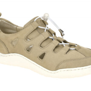 Waldl?ufer 612006 K-MILENA Damen Slipper Beige Corda Echtleder Wechselfu?bett