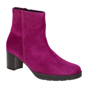 Gabor 52.071.28 Damen Stiefeletten Orchid Lila Echtleder Normalweite Blockabsatz
