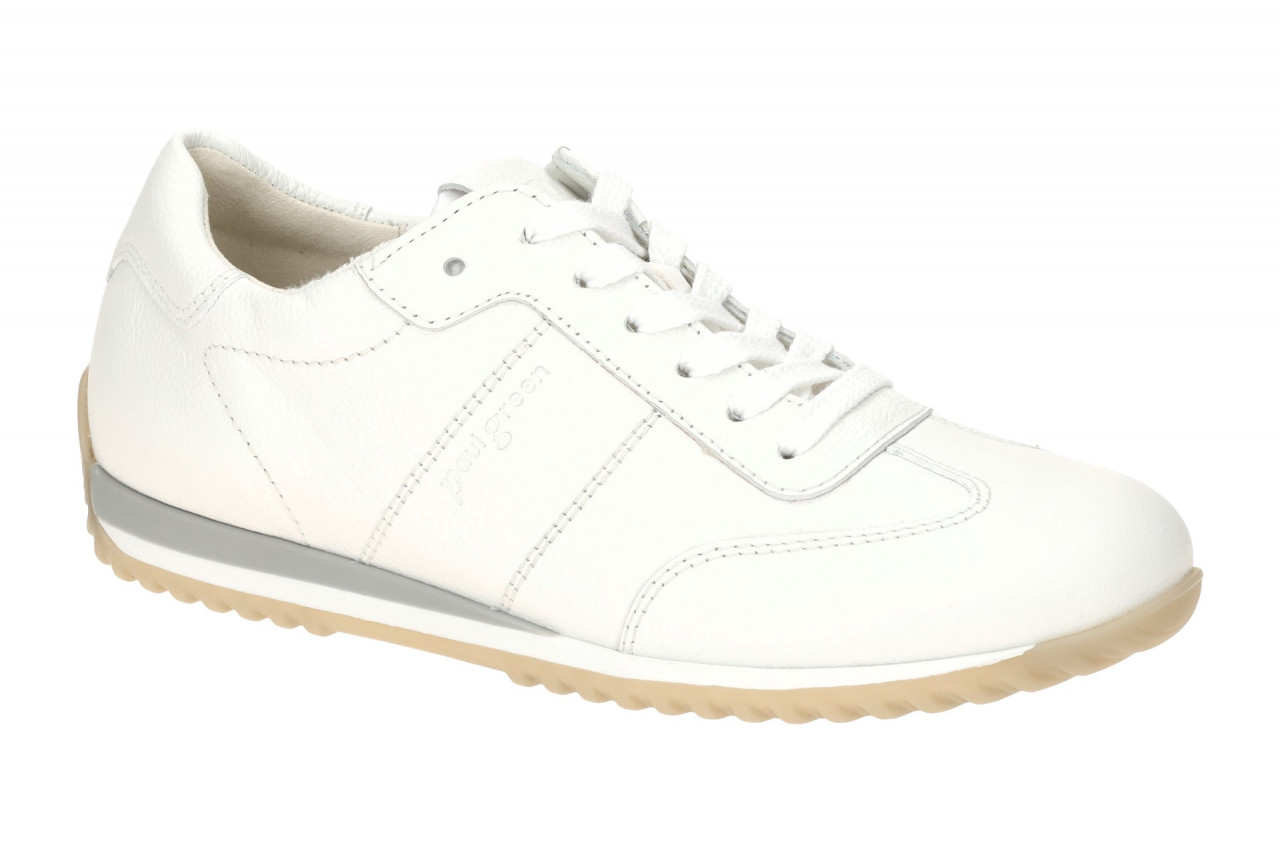 Paul Green 5300-07 Classic Sneaker Halbschuhe wei? transparent grau Echtleder 1 Paul Green 5300-07 Classic Sneaker Halbschuhe wei? transparent grau Echtleder