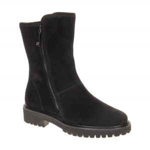 Paul Green Damen Winterstiefelette 8282-000 black - Echtleder Warmfutter Gumm...