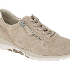 Gabor 86.968.33 ROLLINGSOFT Damen Halbschuhe beige wei? bequeme Schn?rschuhe